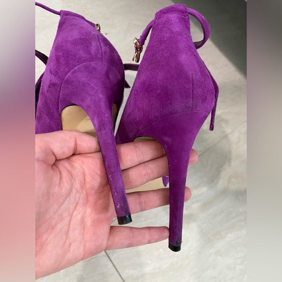 Color Purple, brand GUESS. open toes lace heels/boots - Picture 5 of 5